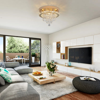 Luxury Crystal Chandelier Lustre Design Gold Modern Led Ceiling Light  Living Room Bedroom Hanging Lamp LightingFixture