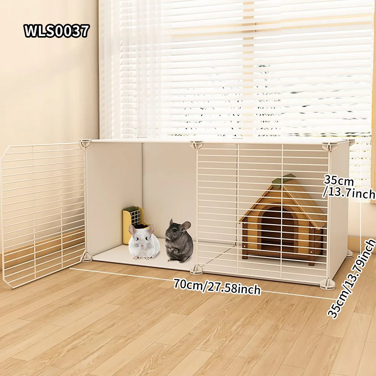 Small Animal Cage for Home Use, Space-Saving, with Toilet, Large Rabbit Cage, Sugar Glider and Squirrel Cage with Tray