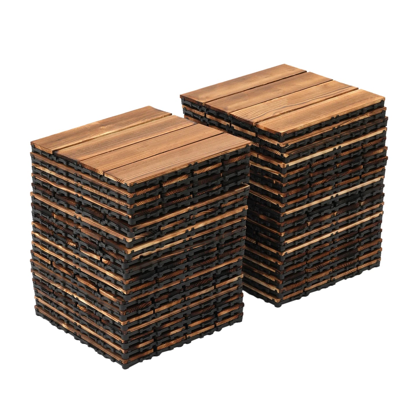Outdoor Hardwood Flooring Tiles Interlock Edge Waterproof for Patio