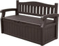 80 Gallon Storage Bench Deck Box Lockable for Patio Furniture, Garden Decor and Outdoor Seating