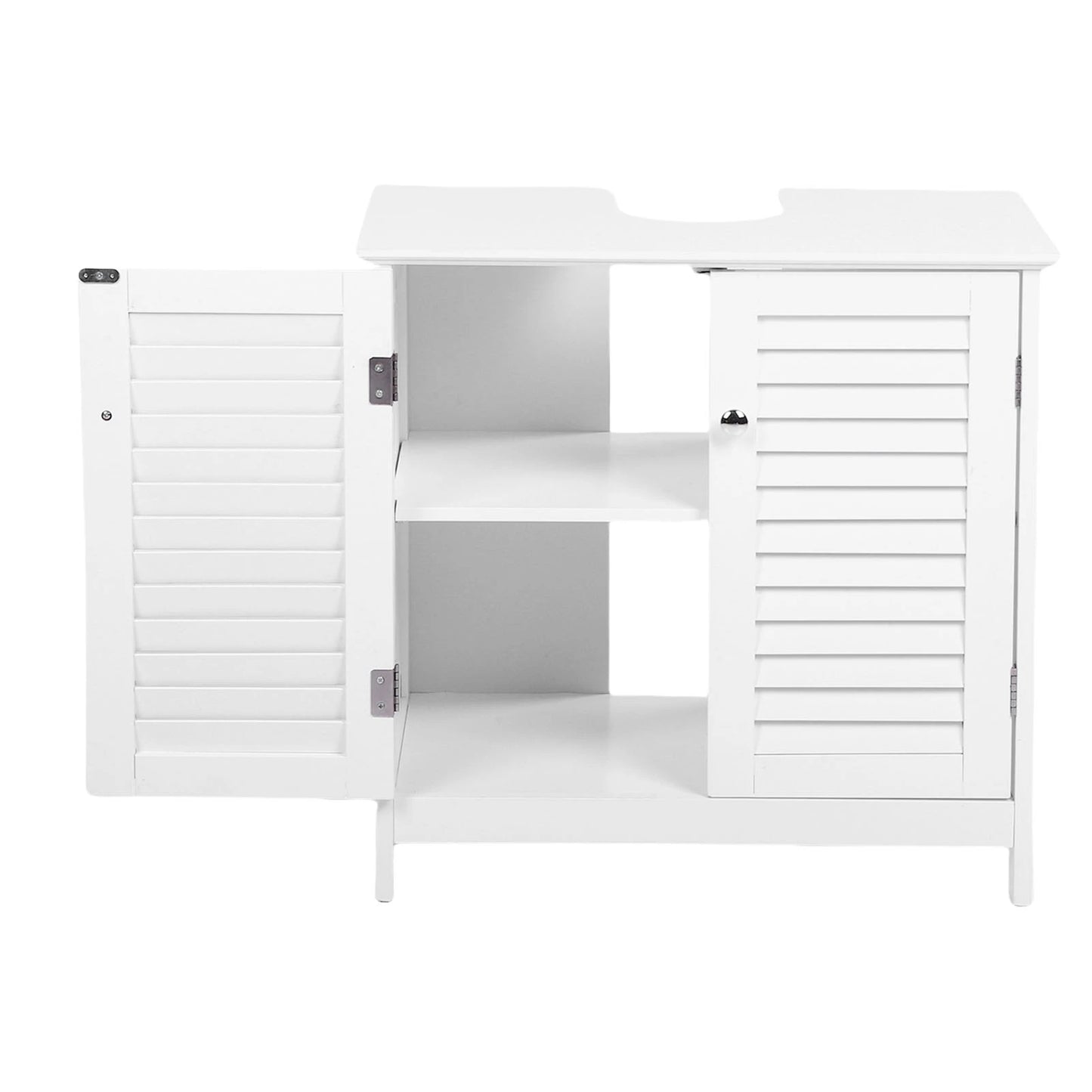 Bathroom Sink Cabinet Sink Storage Cabinet with 2 Doors and Shelf MDF Modern Freestanding Under Sink Bathroom Cabinet for Home