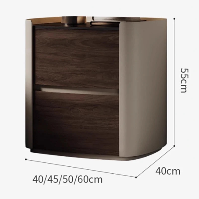 Luxury Simple Night Table Modern Storage Italian Style Nightstand Exquisite Trendy