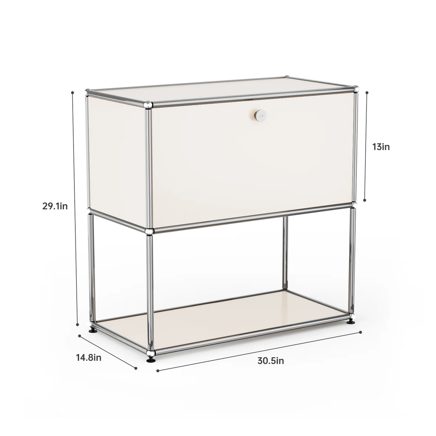 Modern Storage Cabinet Versatile Free-Standing Organizer for Living Room Bedroom and Home Office Bookshelf