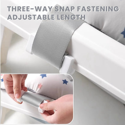 Folding Baby Bath Tub – with Thermometer, Anti-Slip & Bath Cushion, Easy Storage (0-36 Months, Gray Blue Pink)