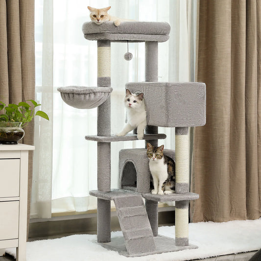 Cat Tree for Large Cats with Large Top Perch Cat Tower with Scratching Post