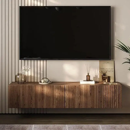 Floating TV Stand Wall Mounted for Living Room and Bedroom, Media, Entertainment Center with Storage and Drawers Fits TV 50 55