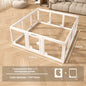 Transparent Pet Fence Indoor Small Dogs Enclosure Free Combination Anti-Escape Puppy Playpen Sturdy Pet Barrier Cage with Door