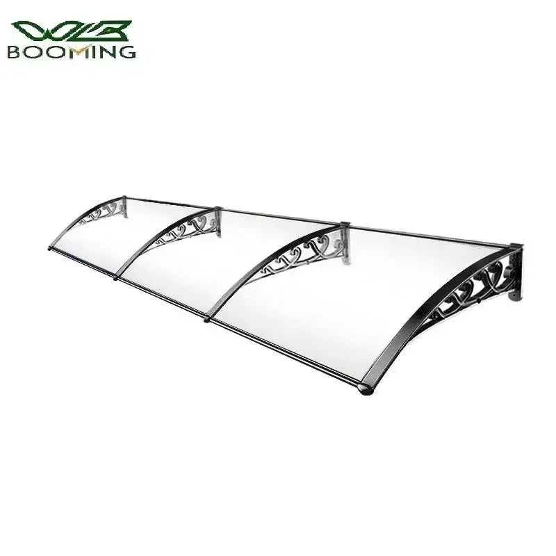 Door Window Awning Big Size PC Board Cover Outdoor Patio Canopy Sun Shelter Window Eaves Rain Cover Awning Aluminum Pergola