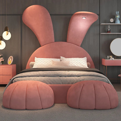 Backrest Modern Bedroom Bed Luxury Wood Italian Big Hotel Double Beds Children Floor Storage