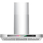 30/36 inch Wall Mount Range Hood Tempered Glass 900 CFM, Voice/Gesture/Touch Control, Stainless Steel Kitchen Hood Vent