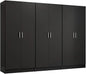 6 Doors Storage Cabinet with Ample Shelves Space 94" L Utility Armoire Closet Entryway and Bedroom Organization Unit (Rustic)