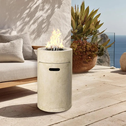 16 Inch Propane Fire Pit, 50,000 BTU Outdoor Gas Heater with Wind Guard for Patio Garden Backyard