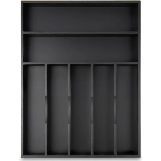 Kitchen Drawer  Utensil  Bamboo Silverware Holder Cutlery  in Drawer Flatware Or
