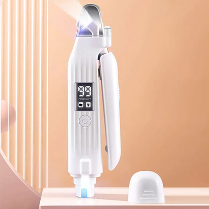 2 in 1 Electric Pet Nail Trimmer Quiet and Low Vibration Pet Toenail Clippers with LED Lights for Small Medium Large Dogs/Cats
