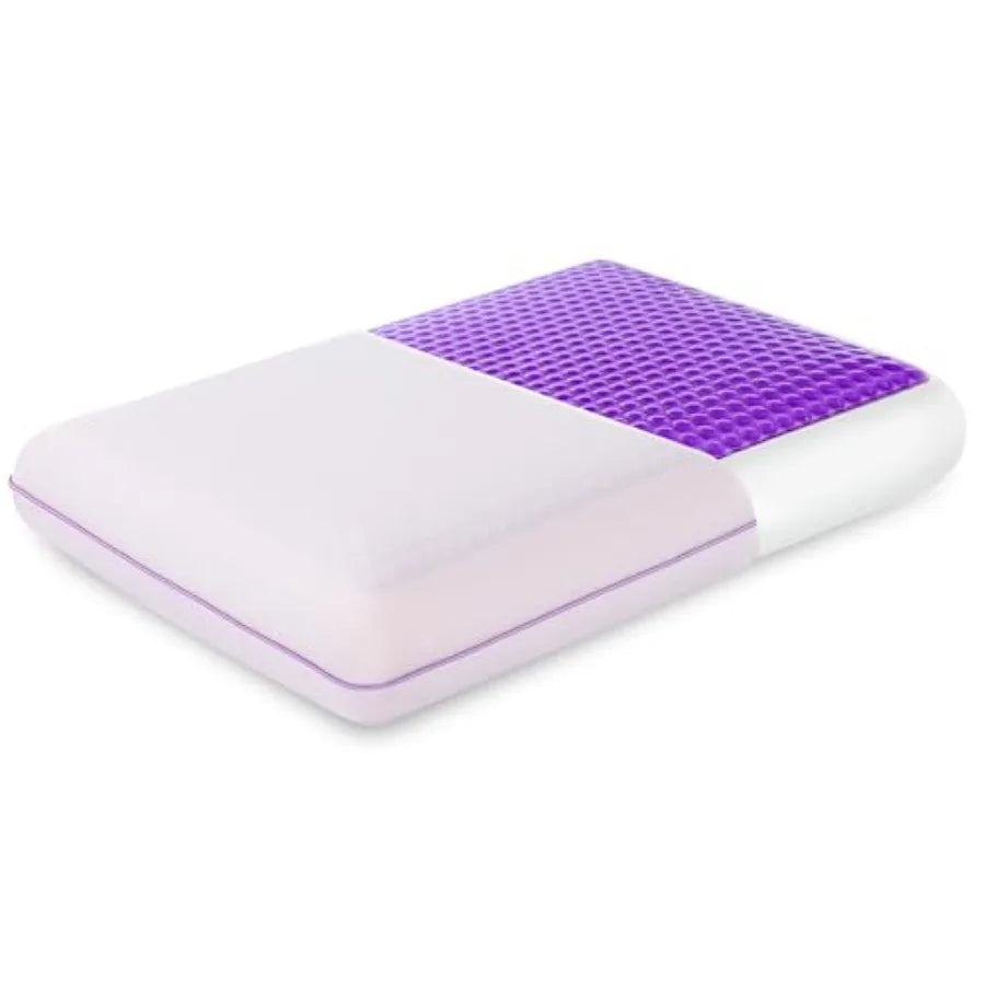 Cooling Gel Memory Foam Pillow - Reversible Cooling Cover, Neck Support for Side, Back and Stomach Sleepers, Removable