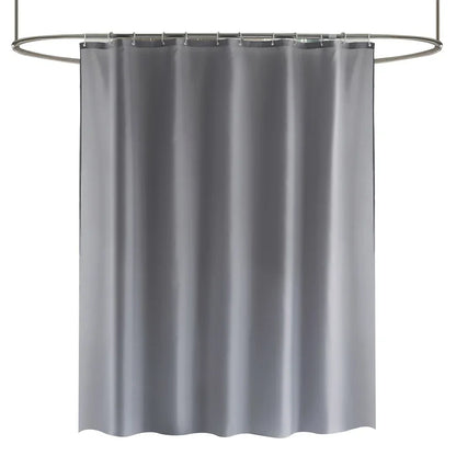 Heavy Duty Solid Shower Curtain Fabric Waterproof Bathroom Curtain Long Stall Size 230CM Black White Grey Brown Blue Color