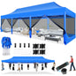 10x30FT Canopy Tent with 8 Sidewalls,Heavy Duty Pop up Canopy Party Tent with Mosquito Netting,Easy up Screen Canopy for Parties