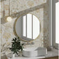 Round Aluminum Alloy Framed Wall Mirror with Simple Metal Frame, Entryway, Bedroom Vanity, Living Room, Hallway Decor