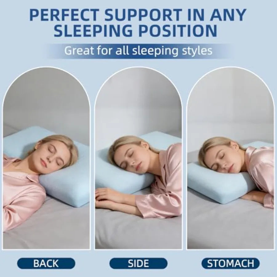 Cooling Memory Foam Pillow, Bed Pillow for Sleeping, Standard Size, Breathable Memory Foam, Premium Support with Washabl