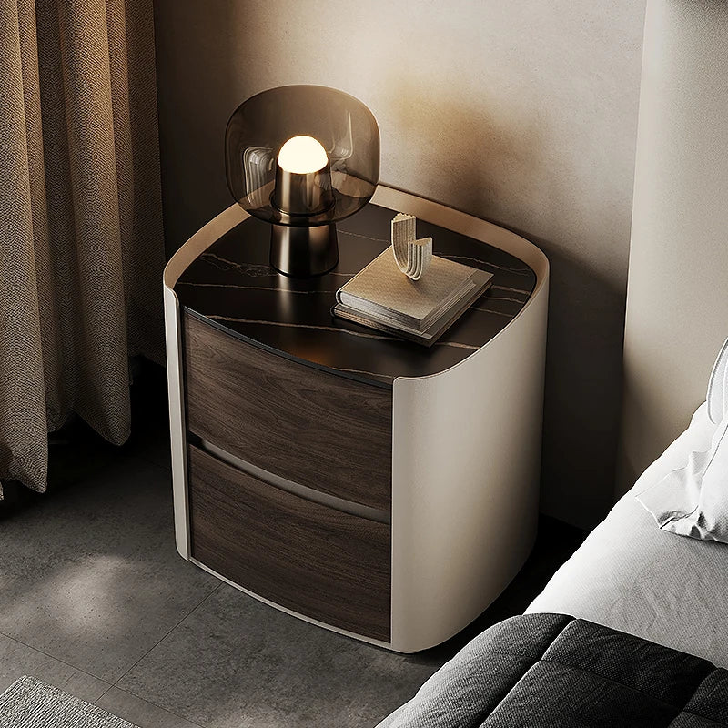 Luxury Simple Night Table Modern Storage Italian Style Nightstand Exquisite Trendy