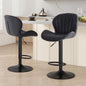 Ergonomic Modern 360° Swivel Dining Chairs Set of 2 Adjustable Fabric Upholstered   For Kitchen Island