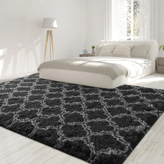 Large Shag Area Rugs for Bedroom Super Soft Plush Fluffy Carpets