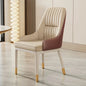 Modern Faux Dining Chairs Kitchen Metal Leather Nordic Home Dining Chairs Luxury European Chaises Salle Manger Furnitures