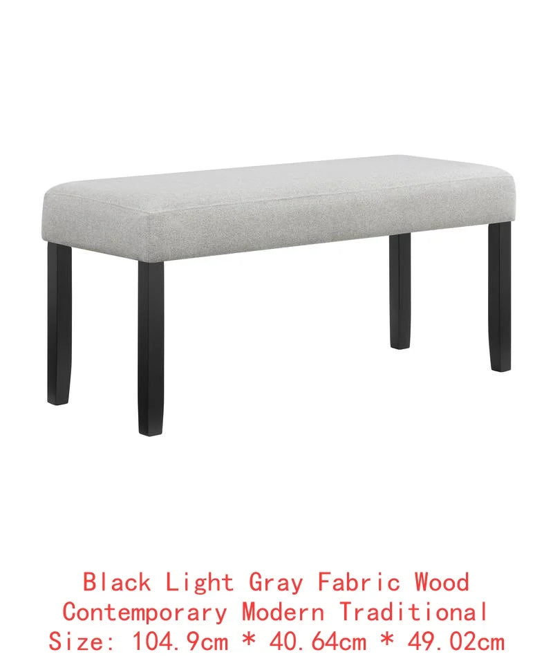 6-Pc Dining Set, White Rectangular Marble Tabletop, Dark Finish Base, Upholstered Chairs & Bench, Soft table