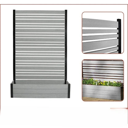 BEST SALE-6ft Hx3.8ftWx1ftL (1 Screen w/Planter) Freestanding Patio Privacy Screen w/Planter Box, Privacy Planters for Patio-Hot