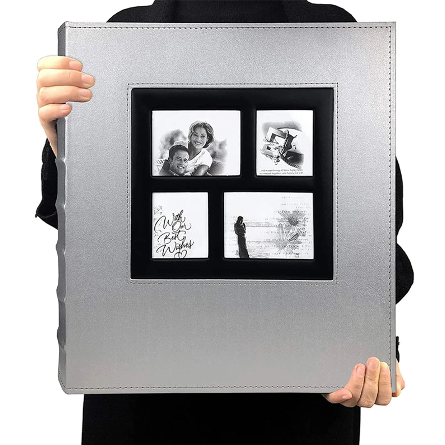 Photo Album 500 Pockets Photo, Extra Large Capacity Family Wedding Picture Albums Holds 4X6in Horizontal and Vertical Photos
