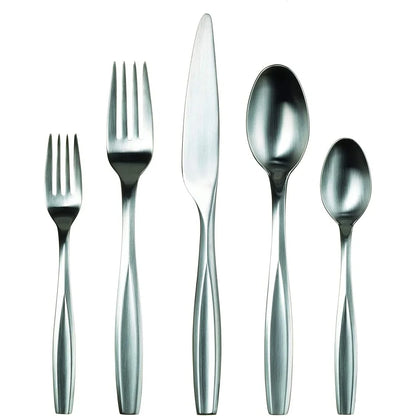 20-Piece Matte Stainless Steel Flatware Set Service 4 Dishwasher Safe