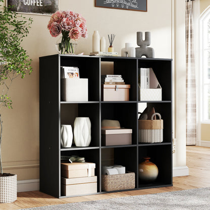 Cube Storage Organizer Wooden Shelf Bookcase Open Bookshelf for Living Room and Home Office Display Storage Bookcase
