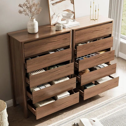 Tall Wooden Storage Cabinet with Hidden Handles, Ideal for Bedroom, Living Room, or Hallway, 45.7 Height