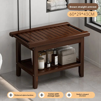 Bathroom stool, bath stool, Nanzhu bath stool, non-slip and waterproof, shoe change stool