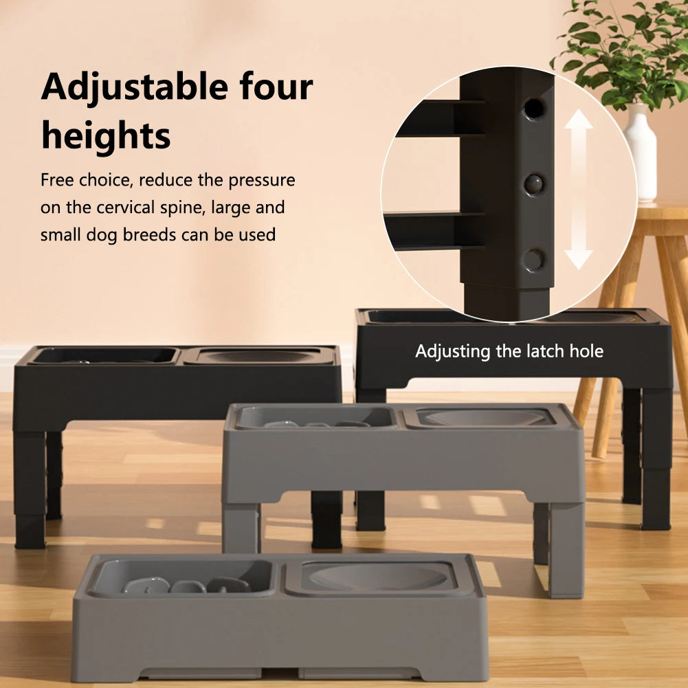 3 In 1 Pet Stainless Steel Water and Food Bowls