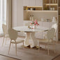 Design Luxury White Dining Table 6 Person Modern Nordic Round Dining Table Living Room