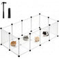 20 Panels Pet Playpen with Floor, Small Animal Playpen, Indoor Pet Enclosure for Guinea Pigs, Bunny, Hamsters, Hedgehogs, 49.2 x