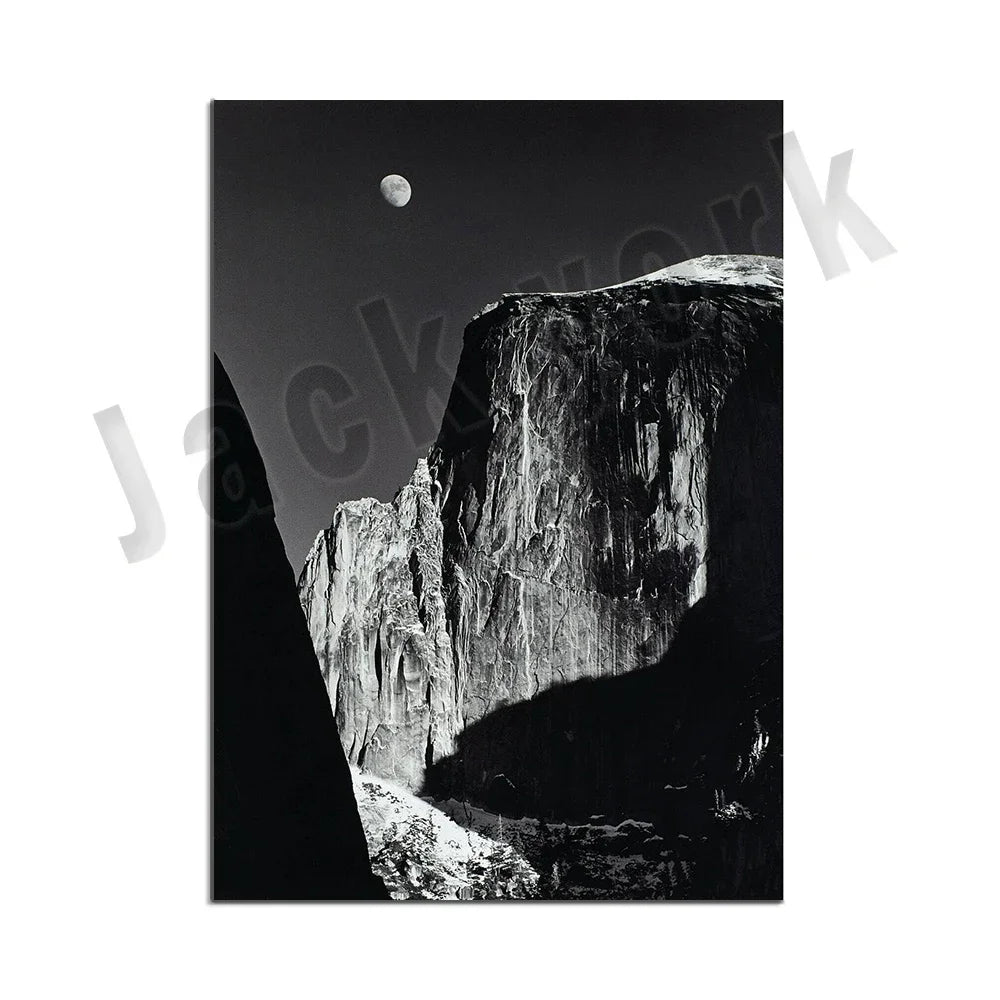 Ansel Adams Lithograph, Teton and Snake Rivers, Dogwood Flowers, Ansel Adams Half Dome, Mountains, Oak Street Landscape Poster,