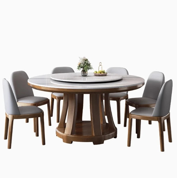 Marble Round Dining Table Nordic Luxury Style Minimalist Modern Dining Table Legs Space Savers
