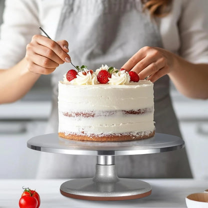 Aluminium Cake Turntable Set with Revolving Cake Stand for Cake Dessert Making Cake Decorating Accessories Baking Tools