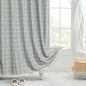 Nordic Jacquard Linen Shower Curtain with Tassels Waterproof Bath Curtains with Hooks for Bathroom Bathtub Bathing Cover