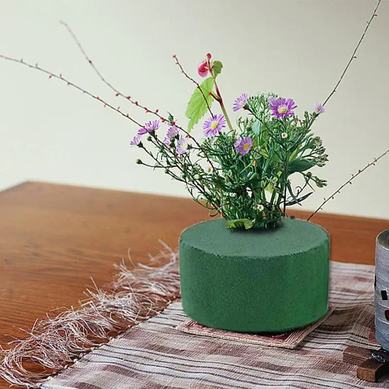 6PCS Green Floral Foam Round Floral Brick Blocks Artificial Flower DIY Flower Arrangement Kits