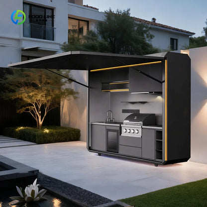 Customized Outdoor Grill Garden Stainless Steel BBQ Kitchen Island with Weatherproof for Patio Party