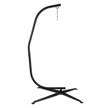 330 Lbs Heavy Duty Metal Hanging Chair Hammock C-Stand Outdoor Patio Balcony Swing Stand Base for Chair,Porch Swing, 360°
