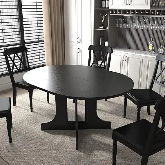 Extendable Dining Room Table for 6 8 10, 78.74" Modern Farmhouse Wooden Long Large Rectangular Expanding Conference Kitchen Tabl
