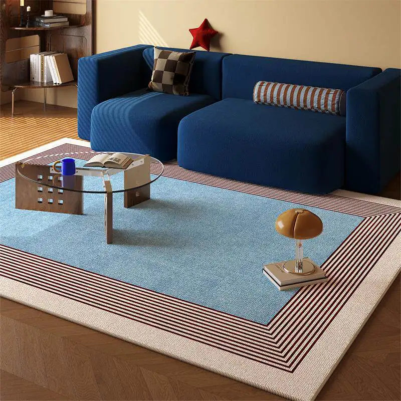 Dopamine Geometric Pattern Area Rug Non-Slip Washable Durable Carpet for Living Room Sofa Bedroom Side Home Decor