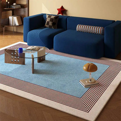 Dopamine Geometric Pattern Area Rug Non-Slip Washable Durable Carpet for Living Room Sofa Bedroom Side Home Decor