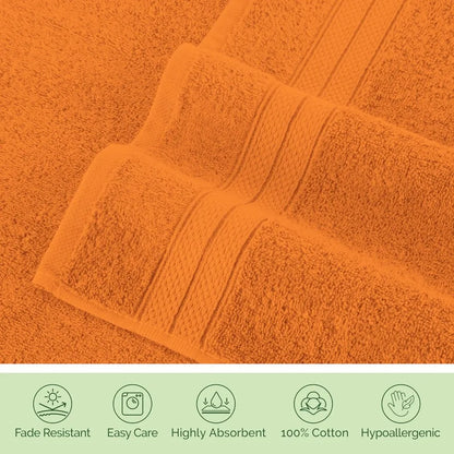 6-piece towel set, 100% Türkiye cotton, 2 bath towels, 2 hand towels and 2 bath towels, fast drying and water absorption