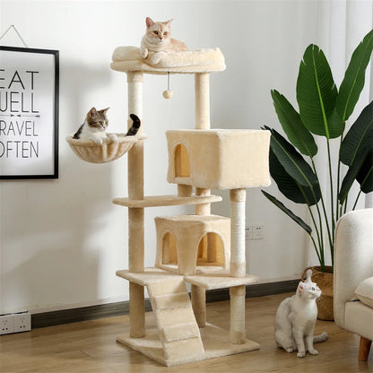 Cat Tree for Large Cats with Large Top Perch Cat Tower with Scratching Post