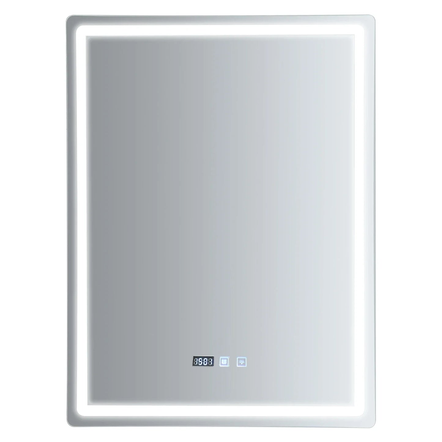 LED Anti-Fog Bathroom Mirror, Wall Mounted Lighted Vanity Mirrors with 3 Colors Dimmable, Touch Switch